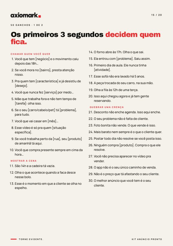 Página de ganchos